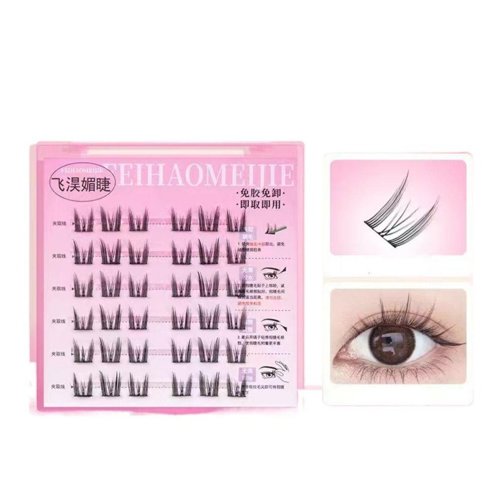 DIY Adhesive False Eyelashes Sweet False Eyelash Clusters Self-adhesive Lash Clusters  Makeup Tool