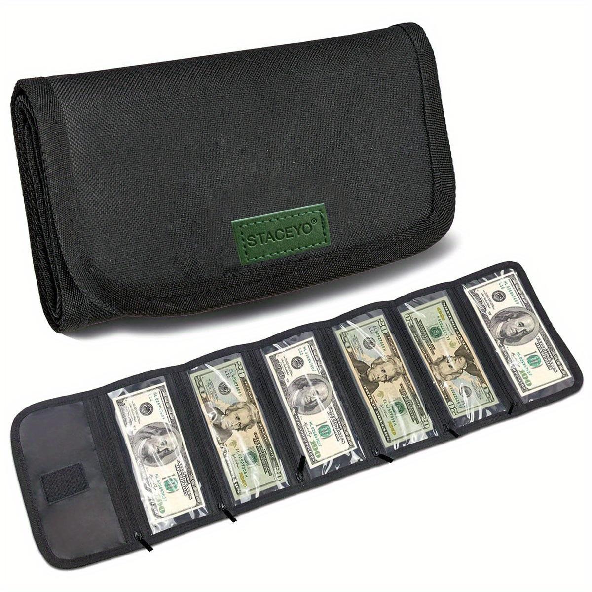 Oxford Fabric Foldable Wallet for Cash Checks Passports, Travel Organizer, 1-Pack