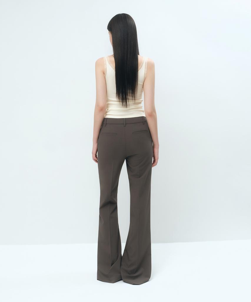 MUSINSA STANDARD WOMAN [Cooltandard] Women'S Low-Rise Flare Slacks [Khaki Brown]