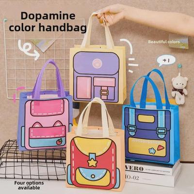 Charming Dopamine-Colored Handbag: Cute Holiday Gift & Stylish Storage for Kids