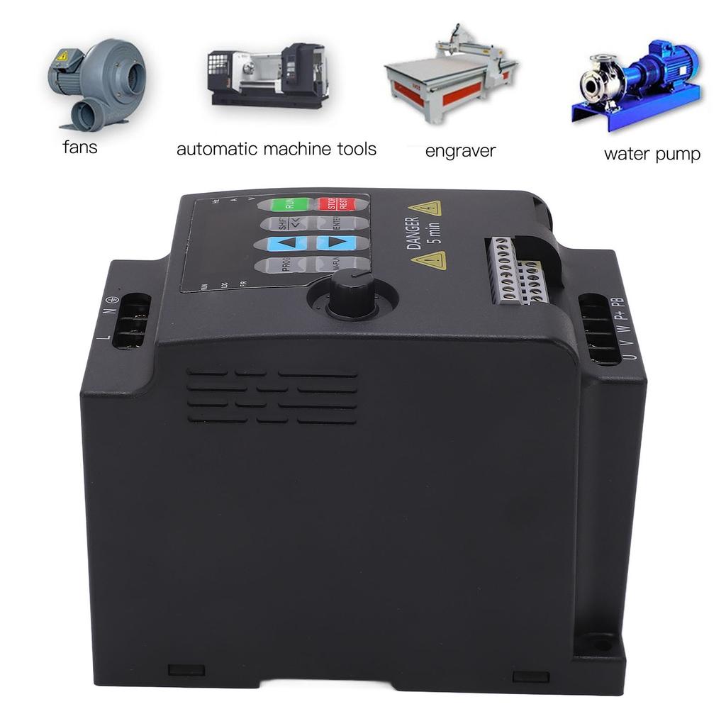 Frequenzumrichter Multi-Steuerungsmodi AC220V Eingang AC0‑220V Ausgang Gute Kühlung Motor Drehzahlregler für Windgenerator