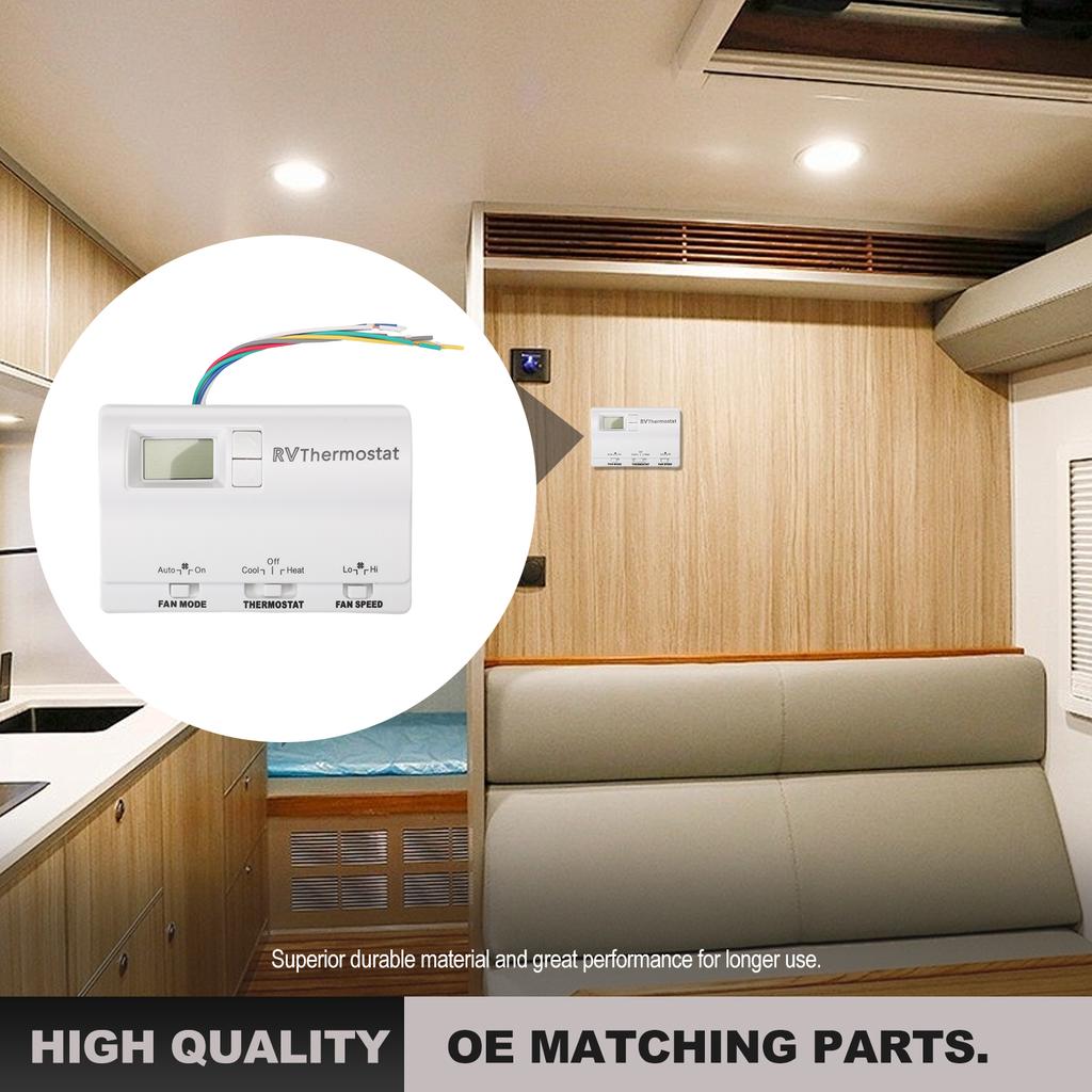 Digital Thermostat Rv Thermostat Heat/Cool T-Stat Wall Fit For Coleman 83303862 Mach 8330-336 337 338 339 368 386 83303362
