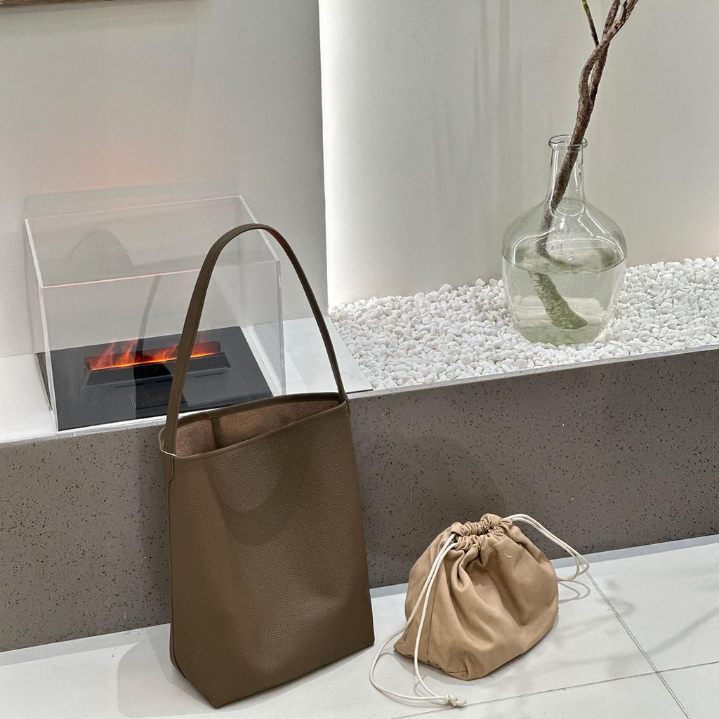 MENDY Bucket Bag Large Women's Bag Tote Bag Shoulder Bag Luxury Designer Genuine Leather Handbag Japanese Popular Bag Soft Hand