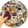 50 Stickers Featuring Cartoonish Vintage Archaeological Tools for Decorating Mobile Phones, Notebooks and Waterproof Stickers