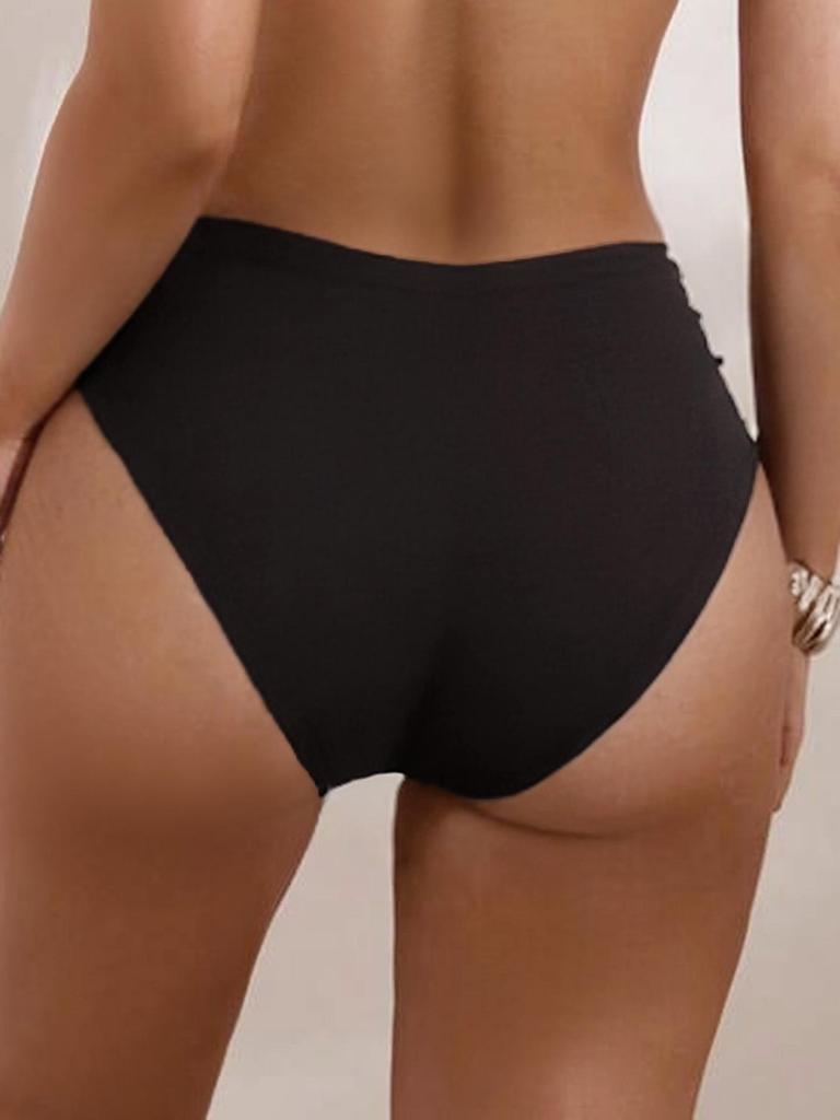 2026 European & American Black Triangle Underwear High & Low Waist New Style Hot Spring Seaside Swim Trunks Swimsuit