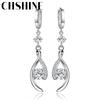 925 Sterling Silver Love Interweave Blue AAA Zircon Earrings for Women's Wedding Gifts Fashion Jewelry