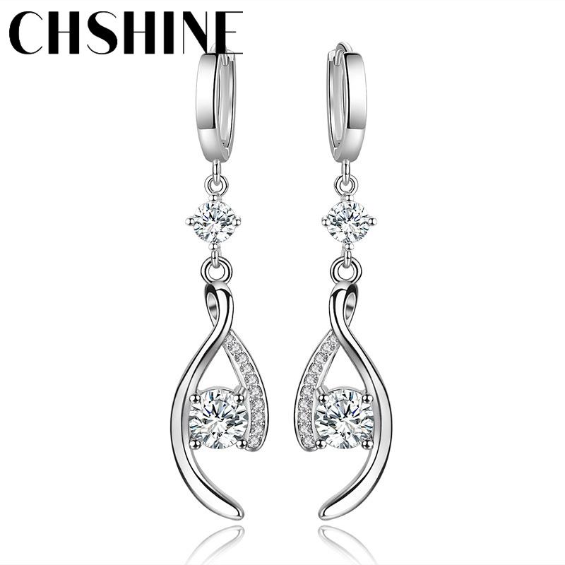 925 Sterling Silver Love Interweave Blue AAA Zircon Earrings for Women's Wedding Gifts Fashion Jewelry