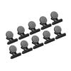 10Pcs Magnetic Clips Stainless Steel Nickel Plated Round Fixing Force Magnet Fastening SetBlack