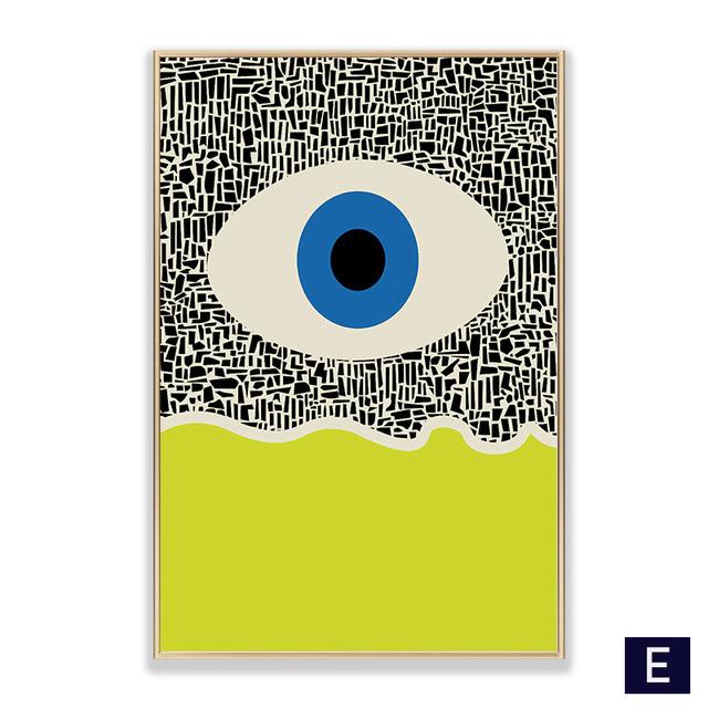 Abstract Colorful Eye Poster Modern Geometric  Canvas Painting Nordic Wall Art Picture Print  for Living Room Home Decoration No Frame