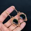 Dico Glass Earrings Gemstone Jewelry, 999 Copper Wire Wrapped Earrings, Handmade Beautiful Jewelry Earrings