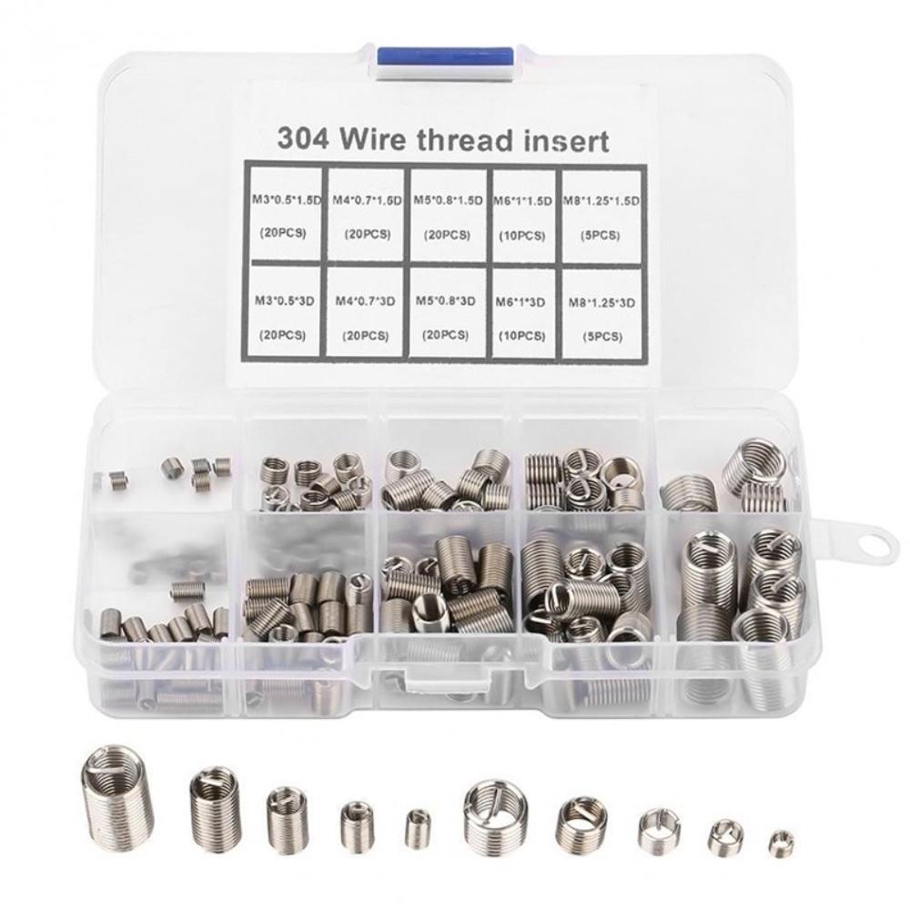 150pcs 7 Sizes Thread Repairing Tool 304 Stainless Steel Thread Repair Kits  Daily