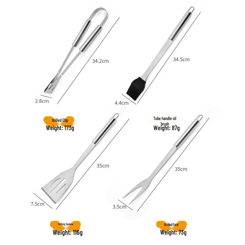 3-Piece Camping BBQ Tool Set