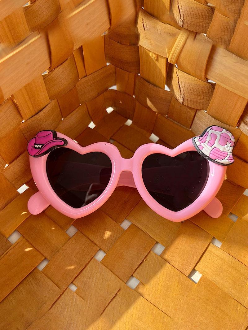 

2026 Cute Heart Kids Boys Girls Sunglasses with Whimsical 3D Charms Trendy Summer Beach Sun Glasses Eyewear KJ261