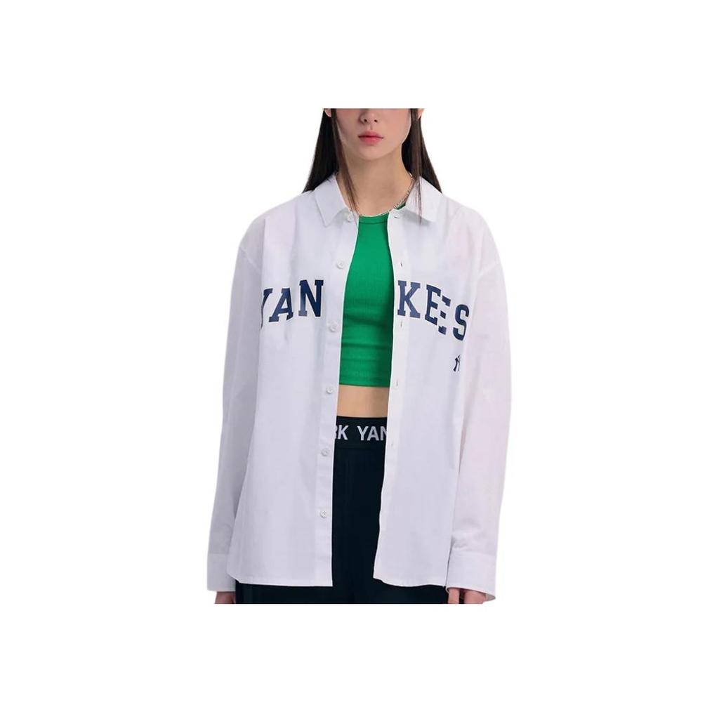 New MLB SS24 New York Yankees Shirt Unisex White 3AWSV0141-50WHS