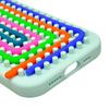 For iPhone 16 Case 3D Stress Relief DIY Colorful Bar Silicone+PC Phone Cover Dots Design