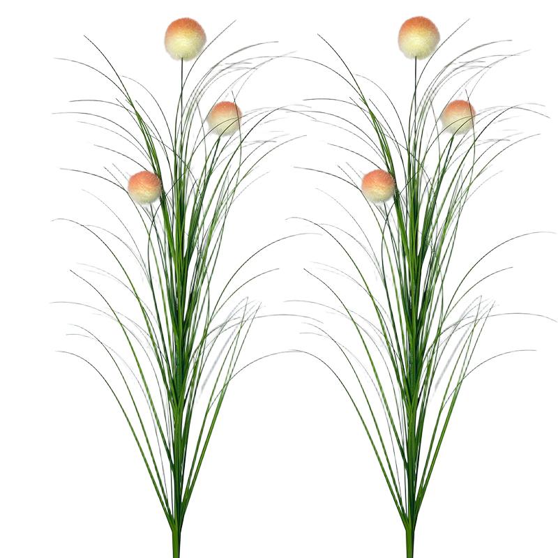 

1 шт./2 шт. Декоративные травы для балкона, пластиковые, реалистичные, искусственные цветы для дома, для помещений, доступно несколько вариантов 2pcs