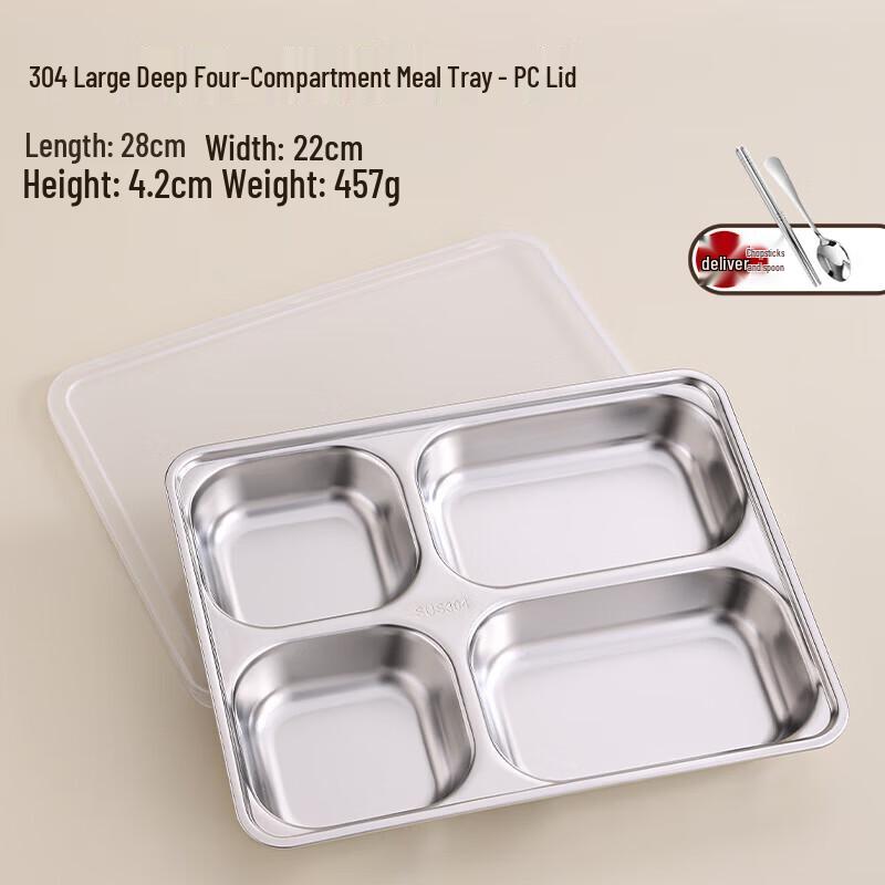 

Stainless Steel Divided Meal Tray
