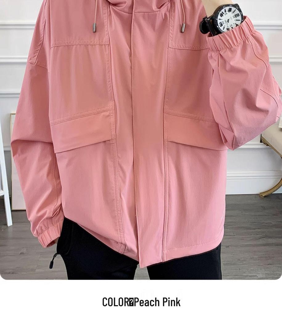 Women's Hooded Windbreaker: Stylish Petite Loose Fit Autumn Jacket for Outdoor Casual Wear