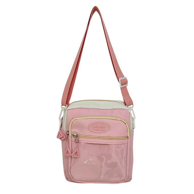 Japanese schoolgirl shoulder pain bag cute new nylon shoulder messenger bag simple and transparent casual versatile pain bag