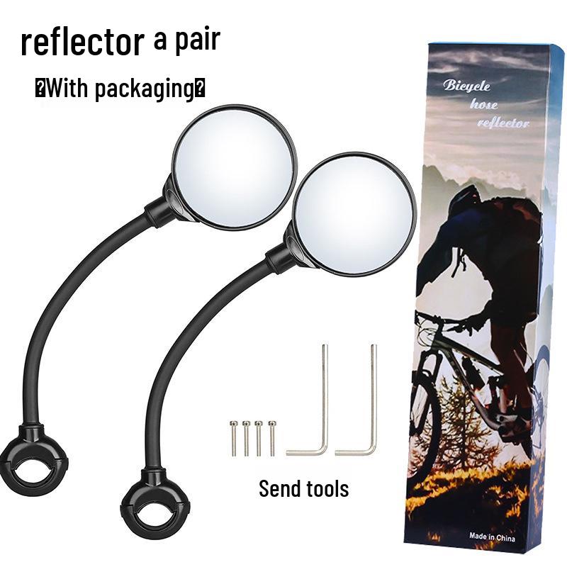 Flexible Adjustable Rearview Mirror for Electric, Mountain, and Road Bikes with Long Handle