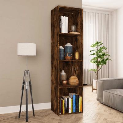 Vidaxl Bookshelf/TV Cabinet, Smoked Oak, 36X30X143 Cm