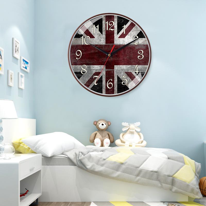 12 Inch 30cm Imitation Wood Grain Bamboo Grain Brushed Japanese Style Silent Clock Fashion Living Room Personalized Creative Wall Clock