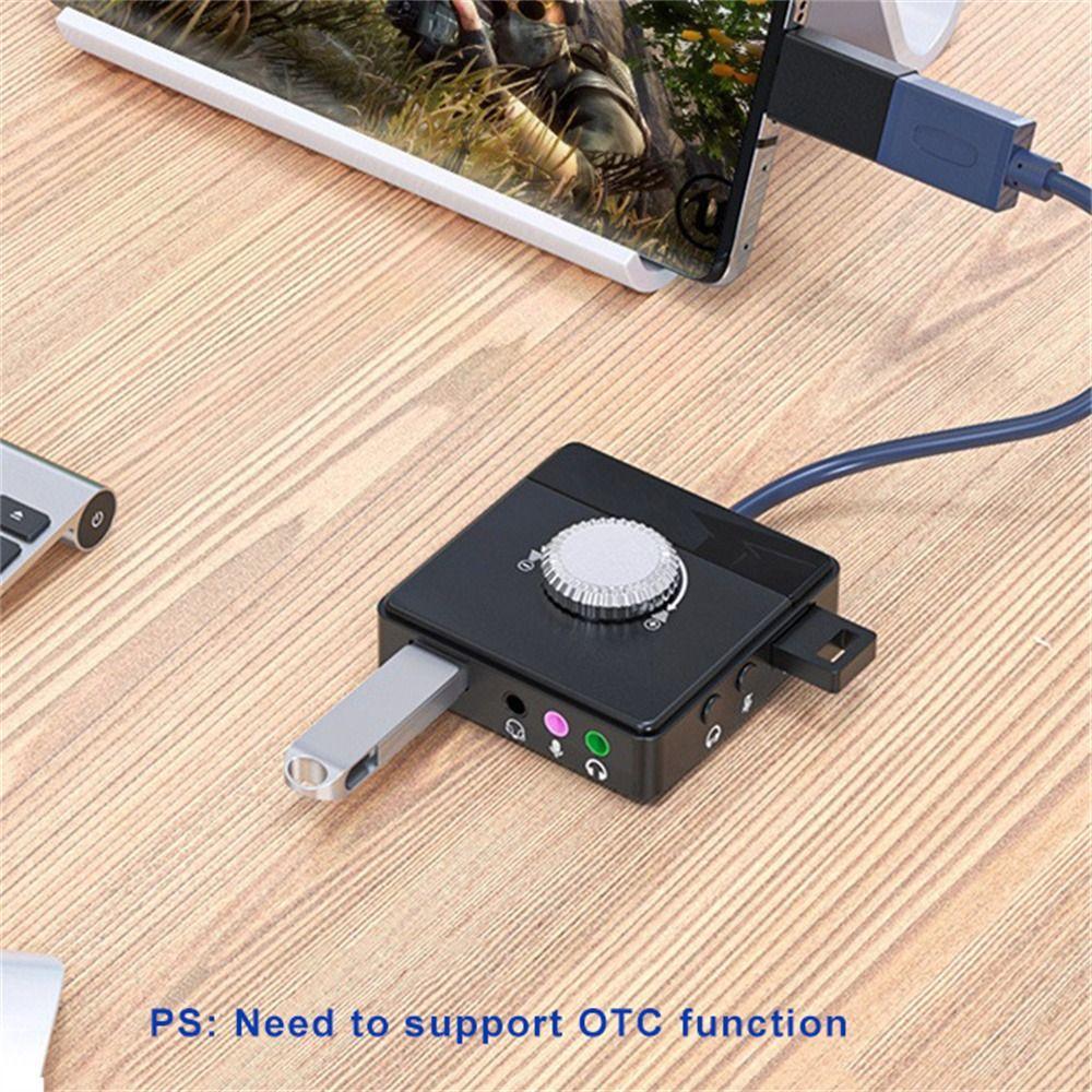 and Play for Laptop USB Sound Adapter Stereo Sound Card External Audio Card External Sound Card
