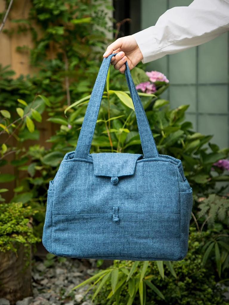 Qiaolin Portable Storage Bag Solid Color Travel Tea Cup Pot Organizer Outdoor Cloth Tote Bag