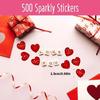 Heart Sticker Labels Decorative Sticker Valentine's Day Sticker Self-Adhesive Decorative Label Sticker for Envelopes