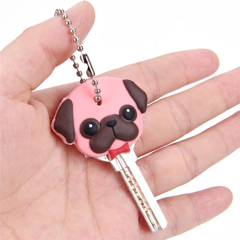1pc Cartoon Silicone Protective Key Case Cover For Key Control Dust Cover Holder Organizer Home Accessories Supplies