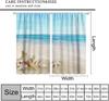 Ocean Curtains Hot Summer Beach Seaside Scenery Starfish Shells Nautical Sea Life Print Window Treatments Drapes Curtain Polyester With Rod Pocket