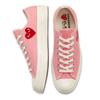 CDG Play X Converse Chuck Taylor All Star 1970s Low Rei Kawakubo Abrasion and Waterproof Low-Top Canvas Shoes Unisex Pink