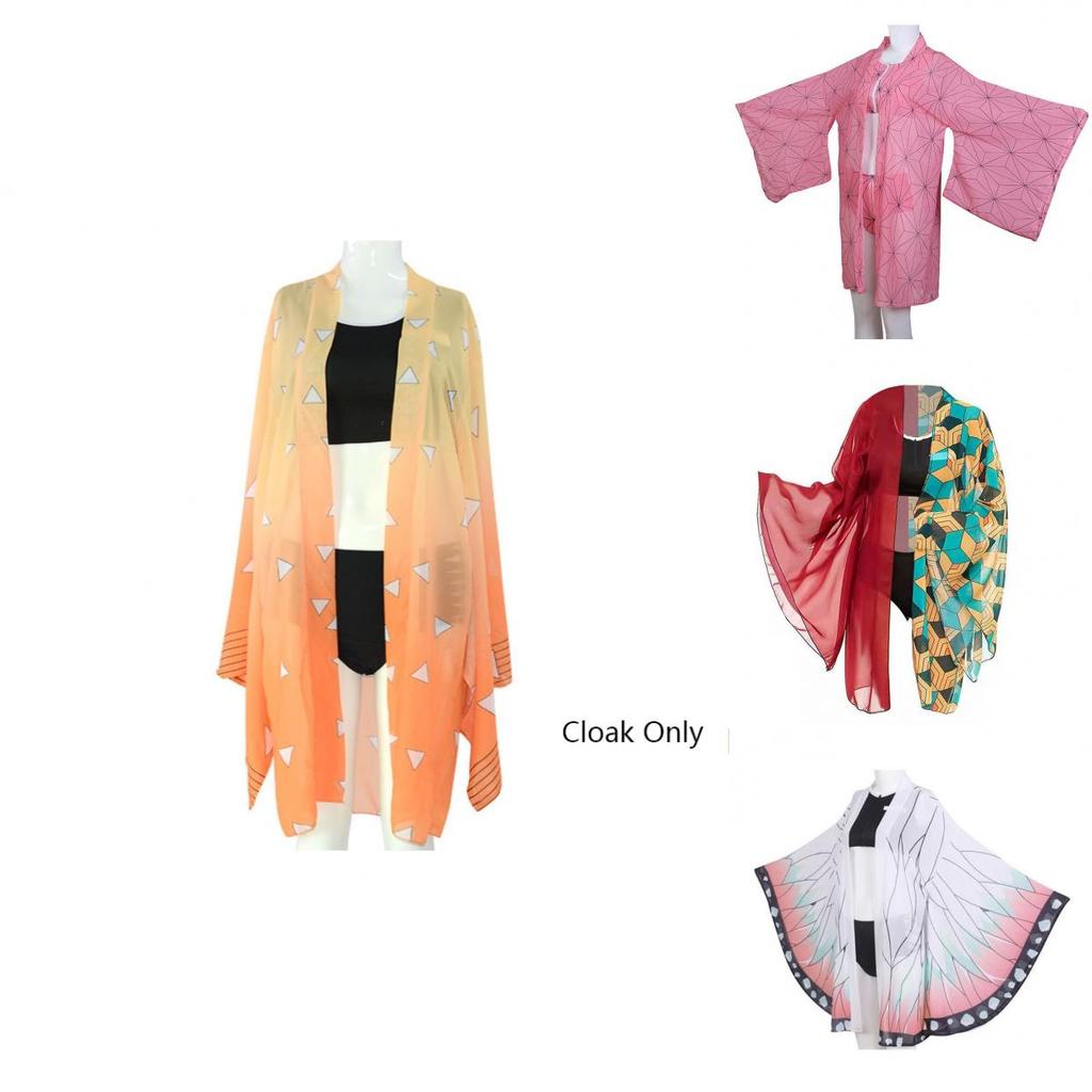 Atemberaubendes Demon Slayer Kimetsu No Yaiba Bikini-Badeanzug-Set Mit Schönem Umhang Für Den Sommer