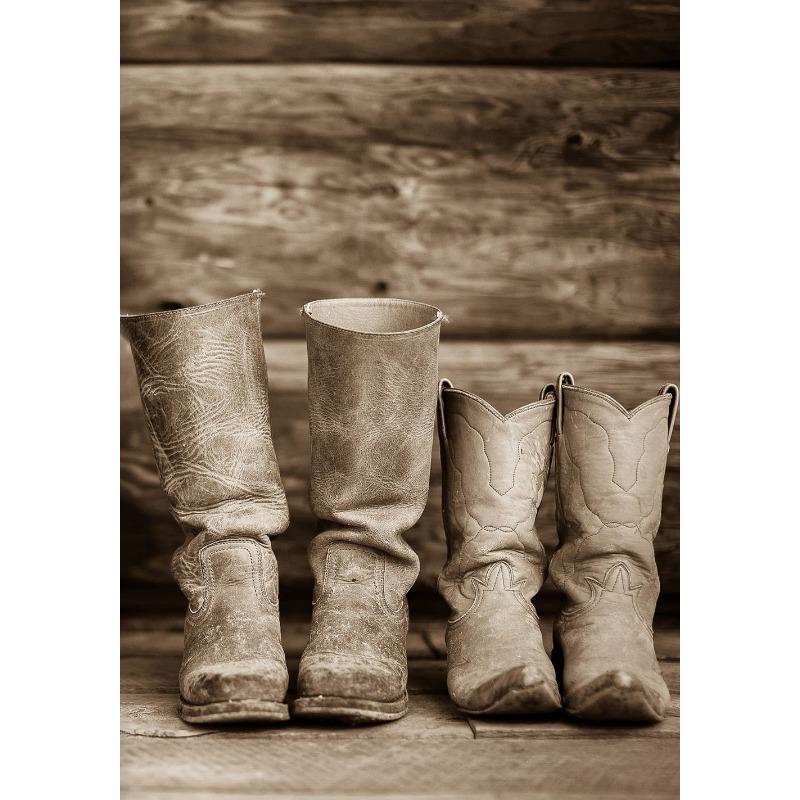 Retro Abstract Farm Landscape Cowboy Haystack Cow Guitar Poster Canvas Painting Printing Art Picture Home Room Wall Decor Gift