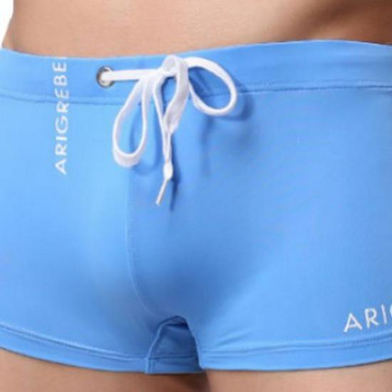 

Мужские многоцветные шелковистые дышащие плавки-шорты с квадратными штанинами XL белый