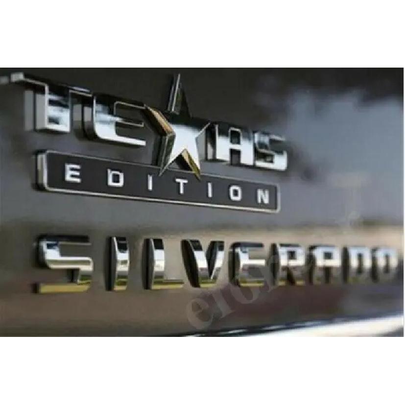 New Chrome Texas Edition Star Car Trunk Body Side Emblem Badge Decal Stickers