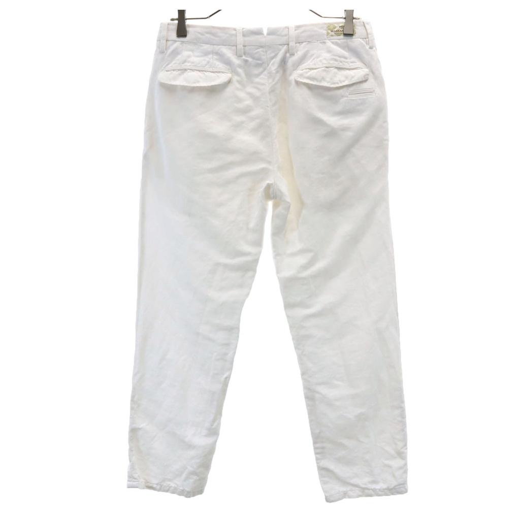 PT01 Linen Blend Long Pants 46 White MARRAKESH Men's Used