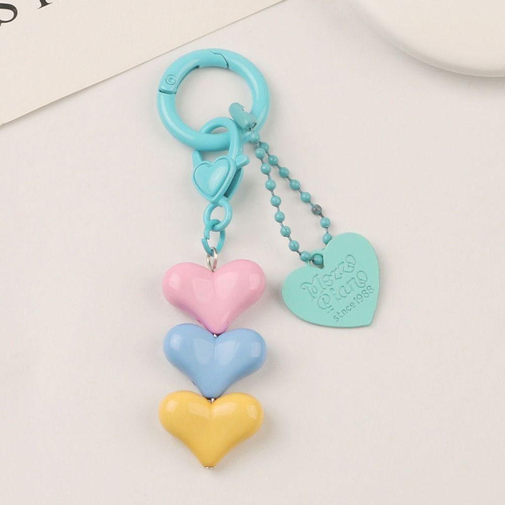Heart Key chain Colorful Keychain pendant 2024 Earphone Case Pendant  Bag