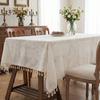 Lace Tablecloth, Wedding Rectangular Table Cloth, Vintage Embossed Floral Lace Table Cover for Tea Party Reception Home Decor