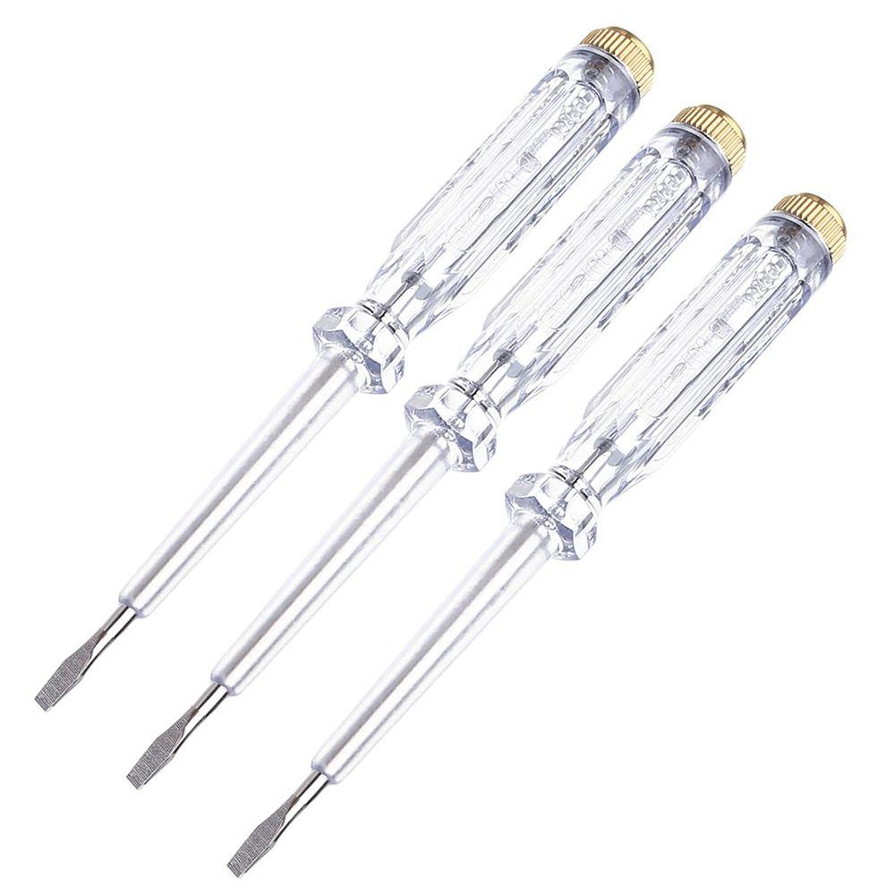 AC/DC 100-500V Voltage Detector Pen Clear Light Circuit Tester New Test Screwdriver