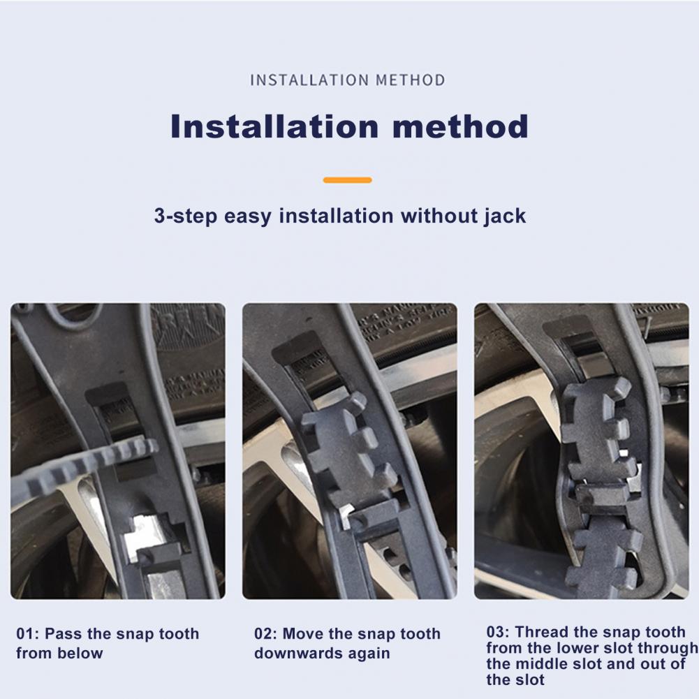 Resilient Tire Chains Universal Fish Bone Car Tire Chains Anti-sliding Wear-resistant Grip for Vehicles 2/4/6pcs Off-road Tire