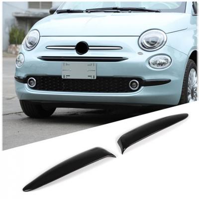 Noir Brillant ABS Pare-chocs Avant Calandre Supérieure Moulure Bande Garniture Pour Fiat 500 16-24