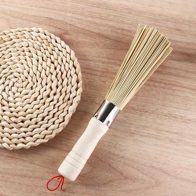 Home Bamboo Durable Wooden Handle Pot Pan Cleaner Cleaning Tool Wok Brush Dish Scrubber