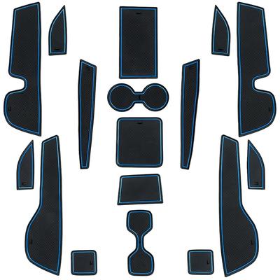 Negues GummiGolv Kompatibelt med Outlander PHEV GN0W 2021 Mitsubishi Gummi Outlander Interiör Outlander Golv Bagage Interiör Gummi Blå