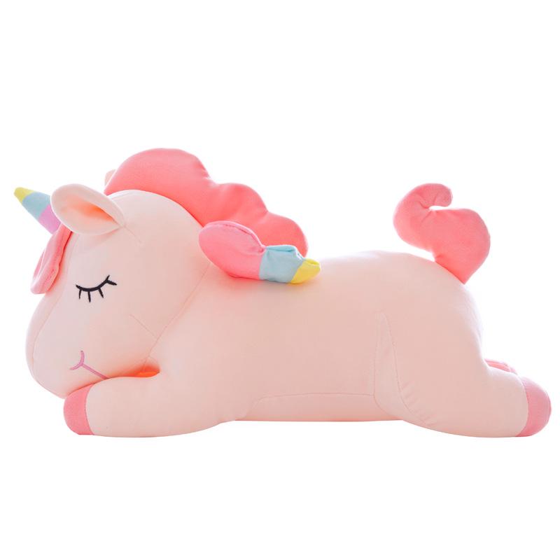 Cute unicorn doll throw pillow plush toy rag doll girl bed sleeping pinch doll birthday gift