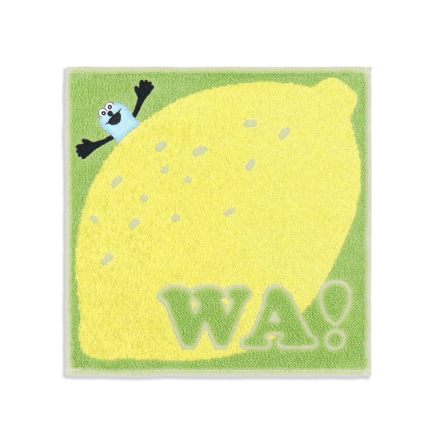 PUPPET SUNSUN Sunsun Towel 25 x 25 cm (Puppet Sunsun) (Lemon) Handkerchief, Green, 79-0050080, Approx.