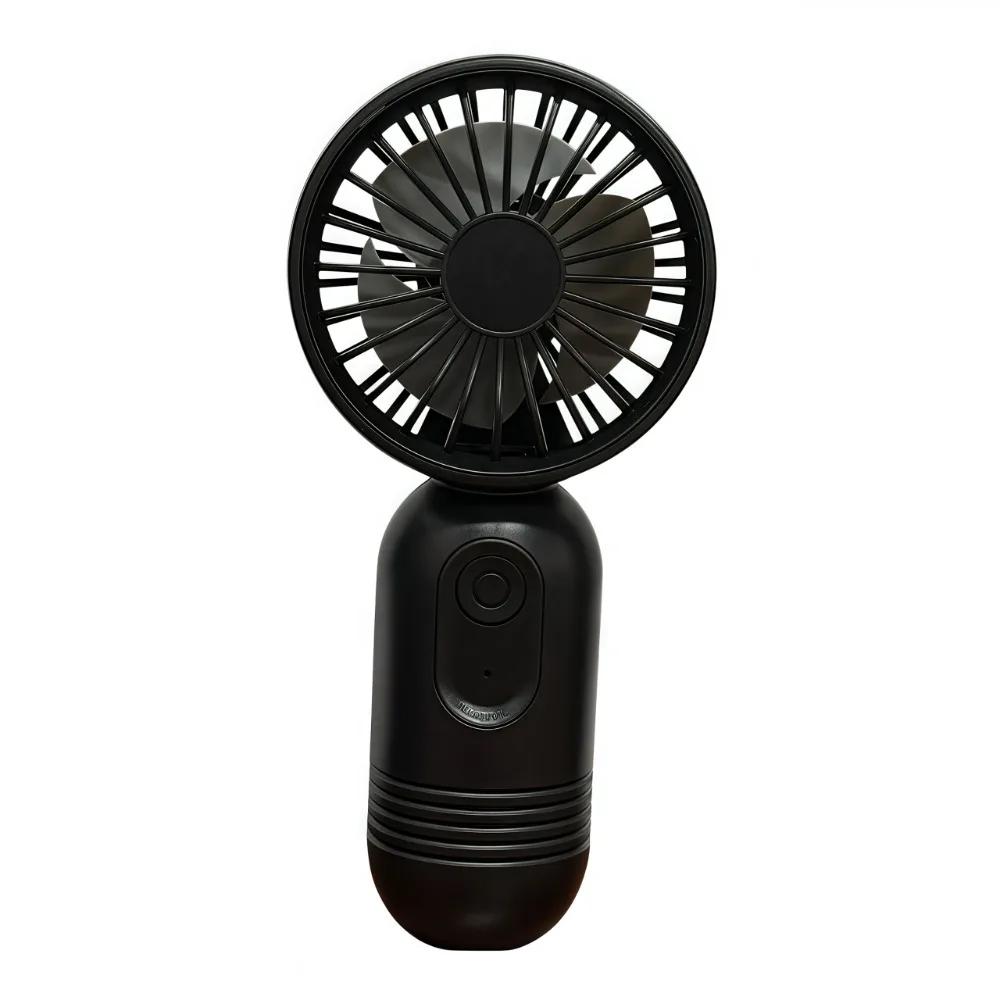 1pc Mini Portable Fan, USB Rechargeable 3-Speed Handheld Desktop Fan with Button Control, ABS Material