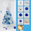 New Style Mini Blue Christmas Tree Set - 45cm/60cm Desktop Decoration