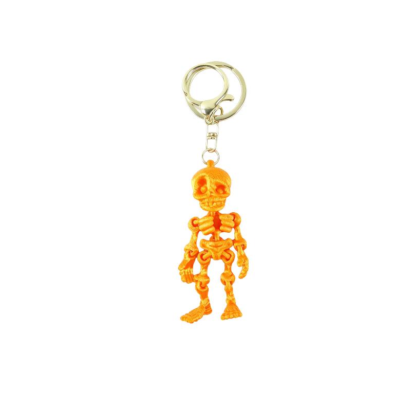 3D Printing 3D Printed Keychain Articulated Joints Pla Material Articulated Skeleton Key Ring Flexible Movement Eco Friendly