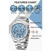 Watches for Men Stainless Steel Fashion Business Chronograph Watch Luminous Waterproof Luxury Men's Wrist Watch